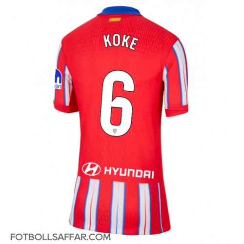 Atletico Madrid Koke #6 Hemmatröja Dam 2024-25 Kortärmad